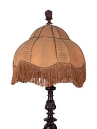 An American Carved Mahogany Floor Lamp