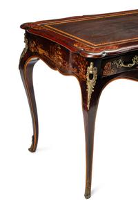 A John Widdicomb Louis XV Style Chinoiserie Bureau Plat