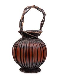 A Large Bamboo Flower Arranging Basket