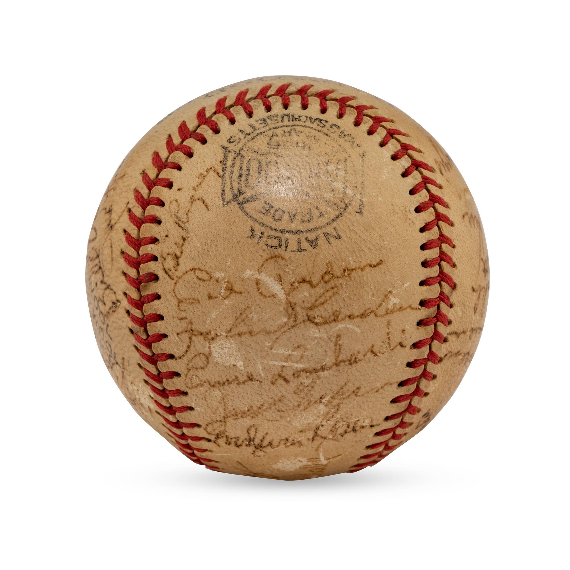 A 1946 New York Giants Team Signed Autograph Baseball Featuring Mel Ott and Johnny Mize