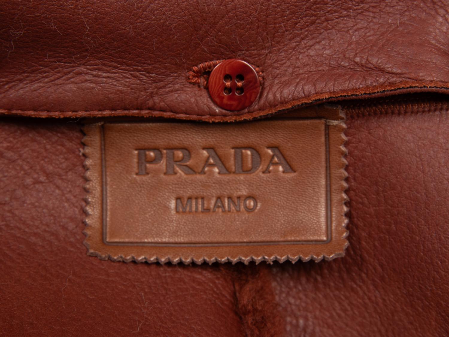 PRADA, MINK COLLAR & SHEARLING JACKET