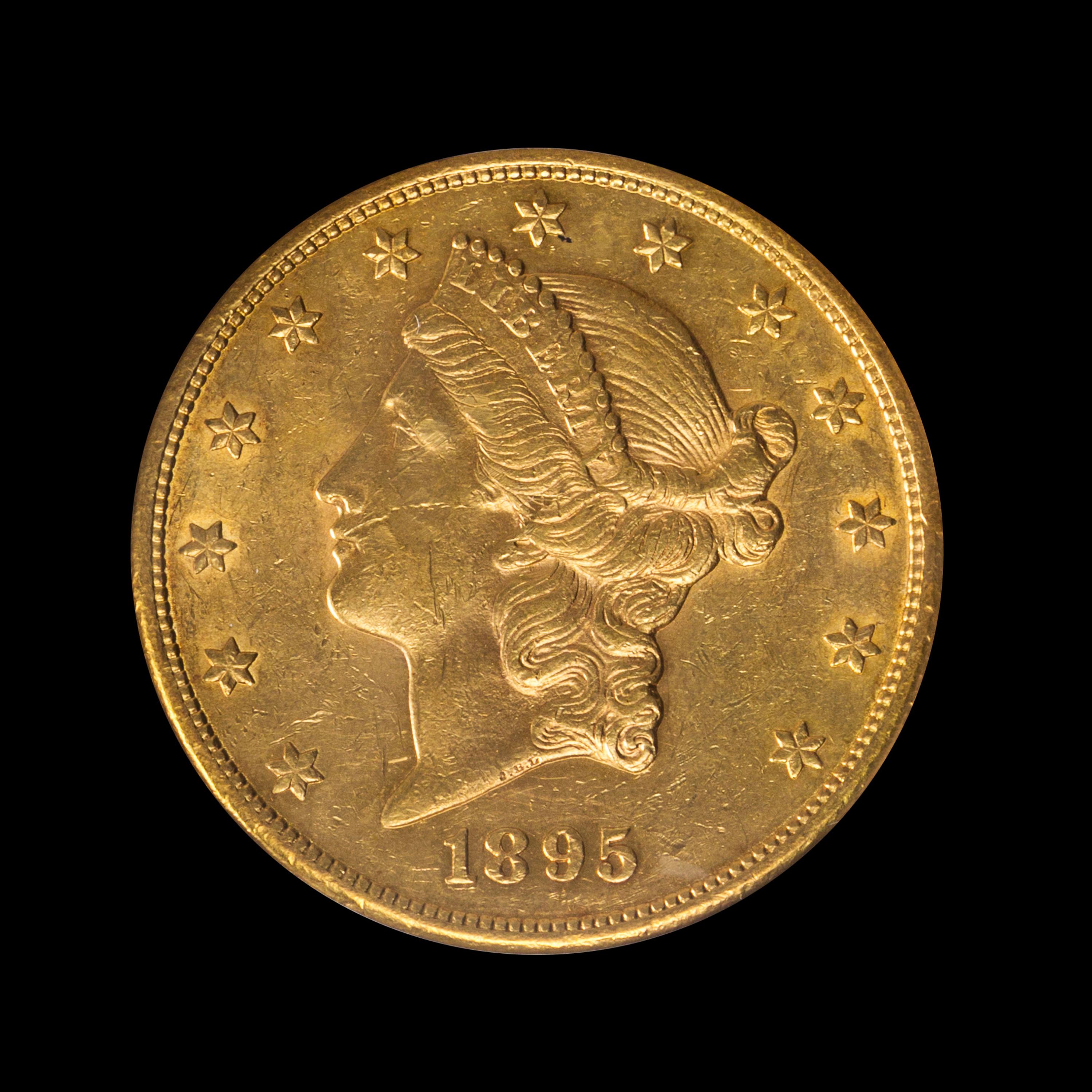 A United States 1895-S Liberty Head $20 Gold Coin