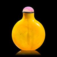 A Chinese Small Yellow Glass Snuff Bottle, 18th Century