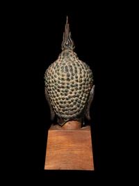 A Thai Bronze Head of Buddha