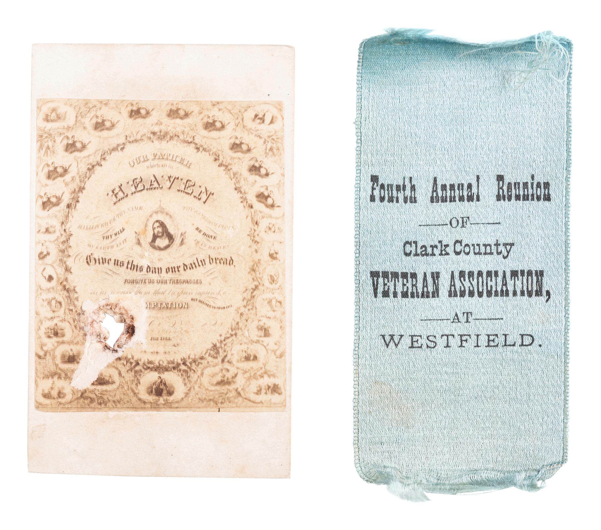 A collection of items identified to Lieutenant Colonel Jonathan Biggs, 123rd Illinois Infantry, “Wilder’s Brigade,” highlighted by bullet-struck frock coat and vest worn during the assault on Selma, Alabama. 2 April 1865.