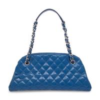 Chanel, Blue Patent Leather Bowling Bag