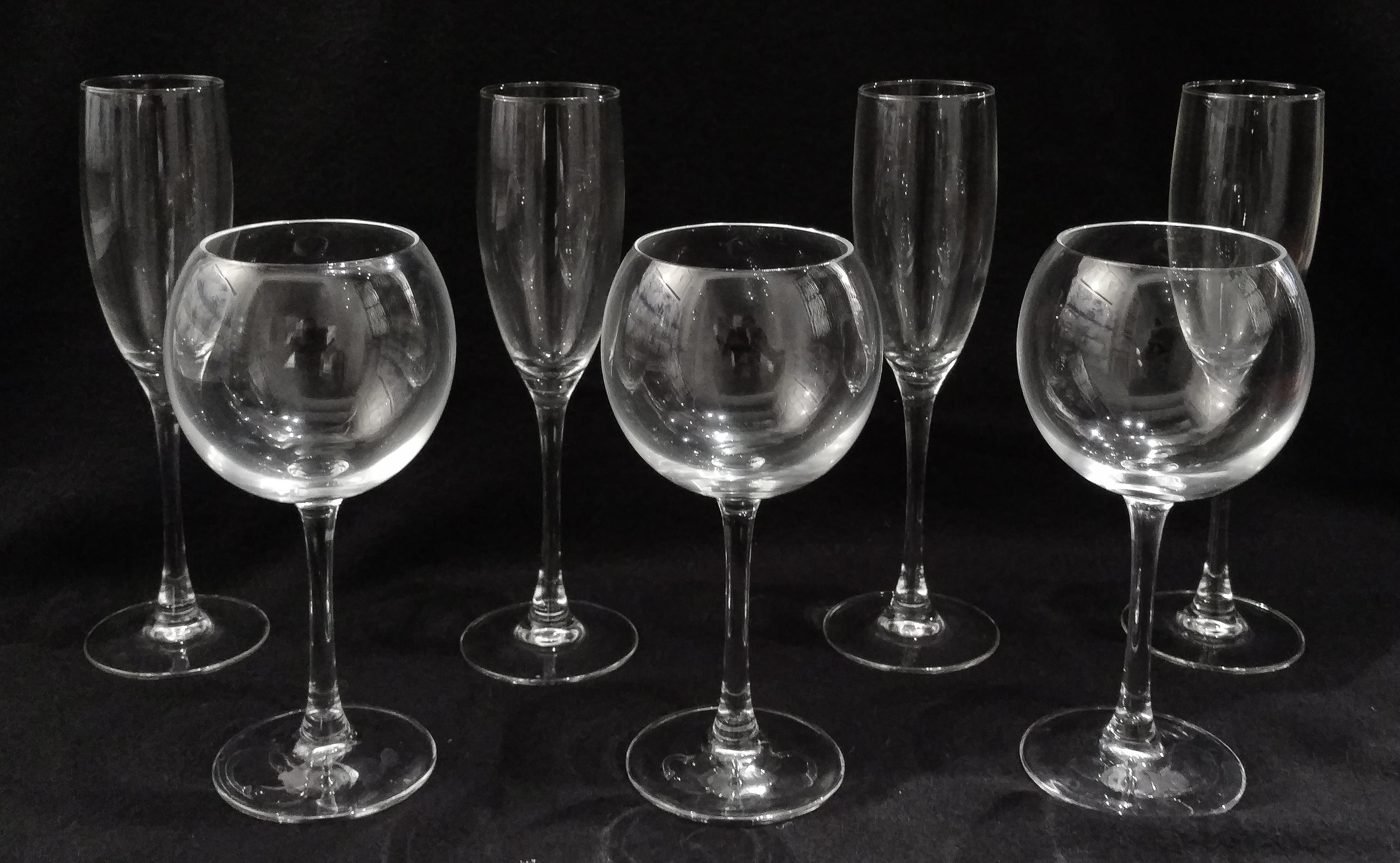 A Set of Glassware Height 8 1/2 inches.