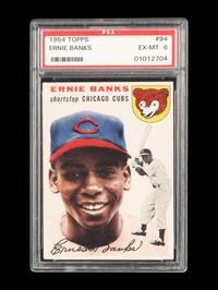 A 1954 Topps Ernie Banks Rookie Baseball Card No. 94 (PSA 6 EX)