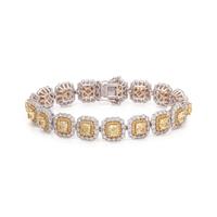 COLORED DIAMOND AND DIAMOND BRACELET