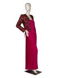 Mary McFadden Pink Gown and Embellished Evening Jacket