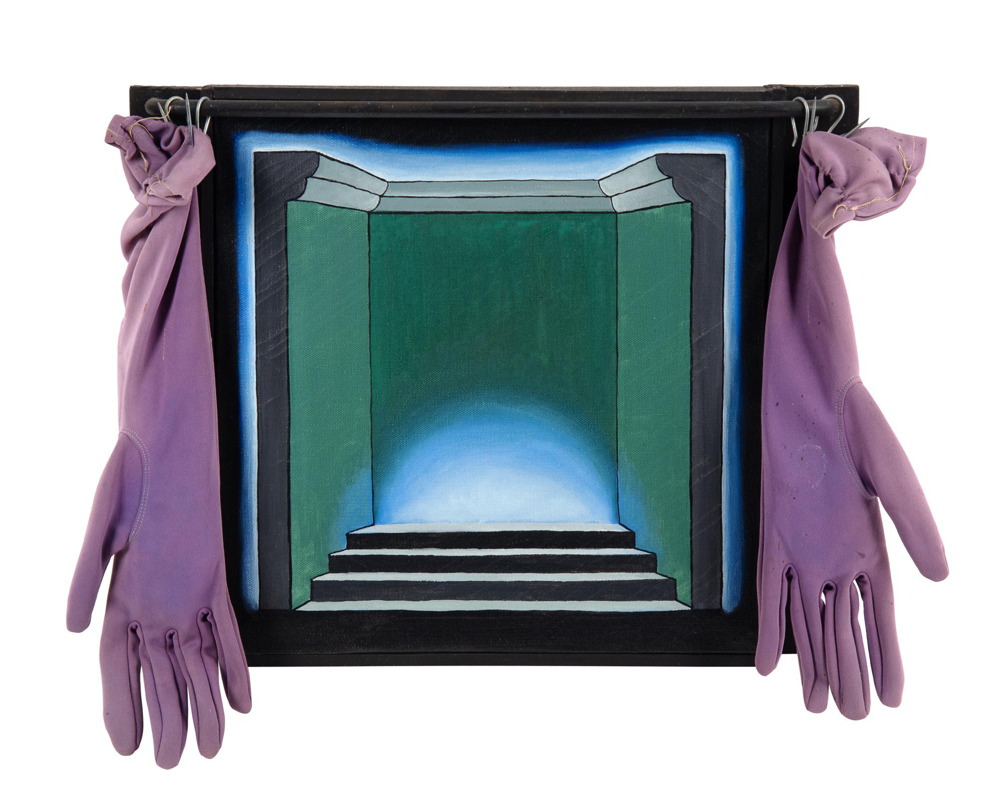 Untitled (Stepped Stage with Velvet Glove Curtain s), c. 1970