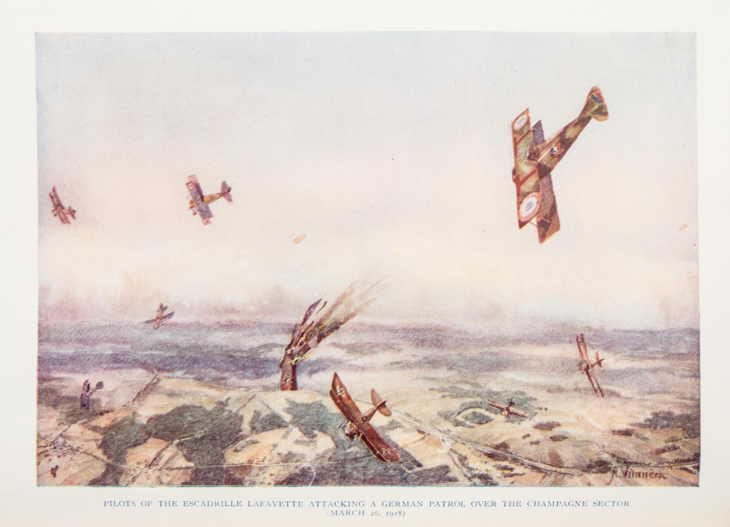 HALL, JAMES NORMAN and NORDHOFF, CHARLES BERNARD. The Lafayette Flying Corps. Boston, 1920. First edition with jackets.