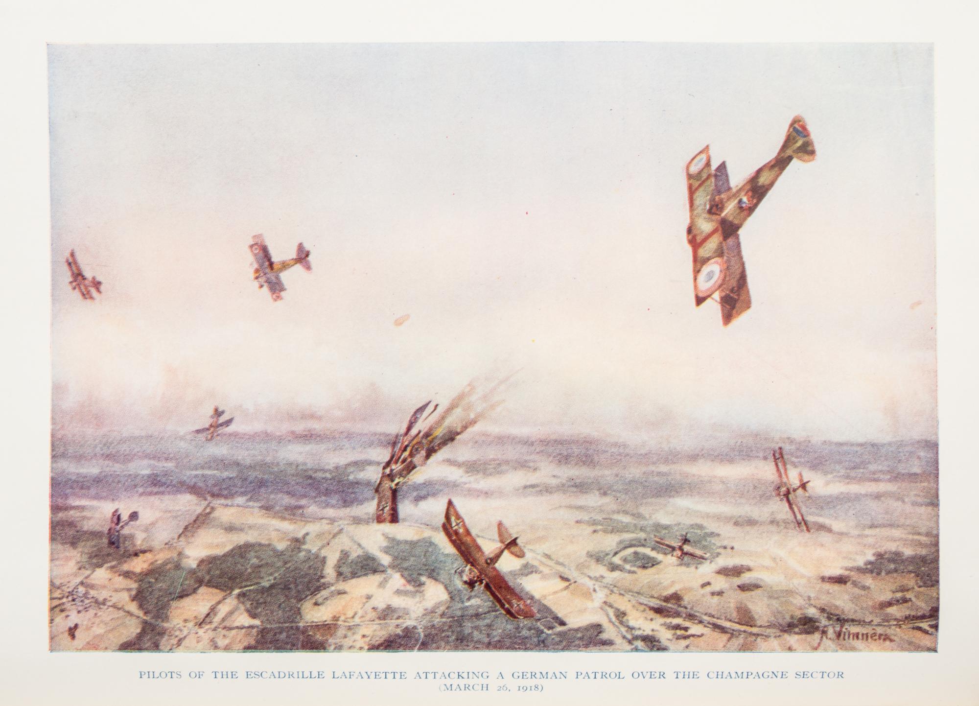 HALL, JAMES NORMAN and NORDHOFF, CHARLES BERNARD. The Lafayette Flying Corps. Boston, 1920. First edition with jackets.