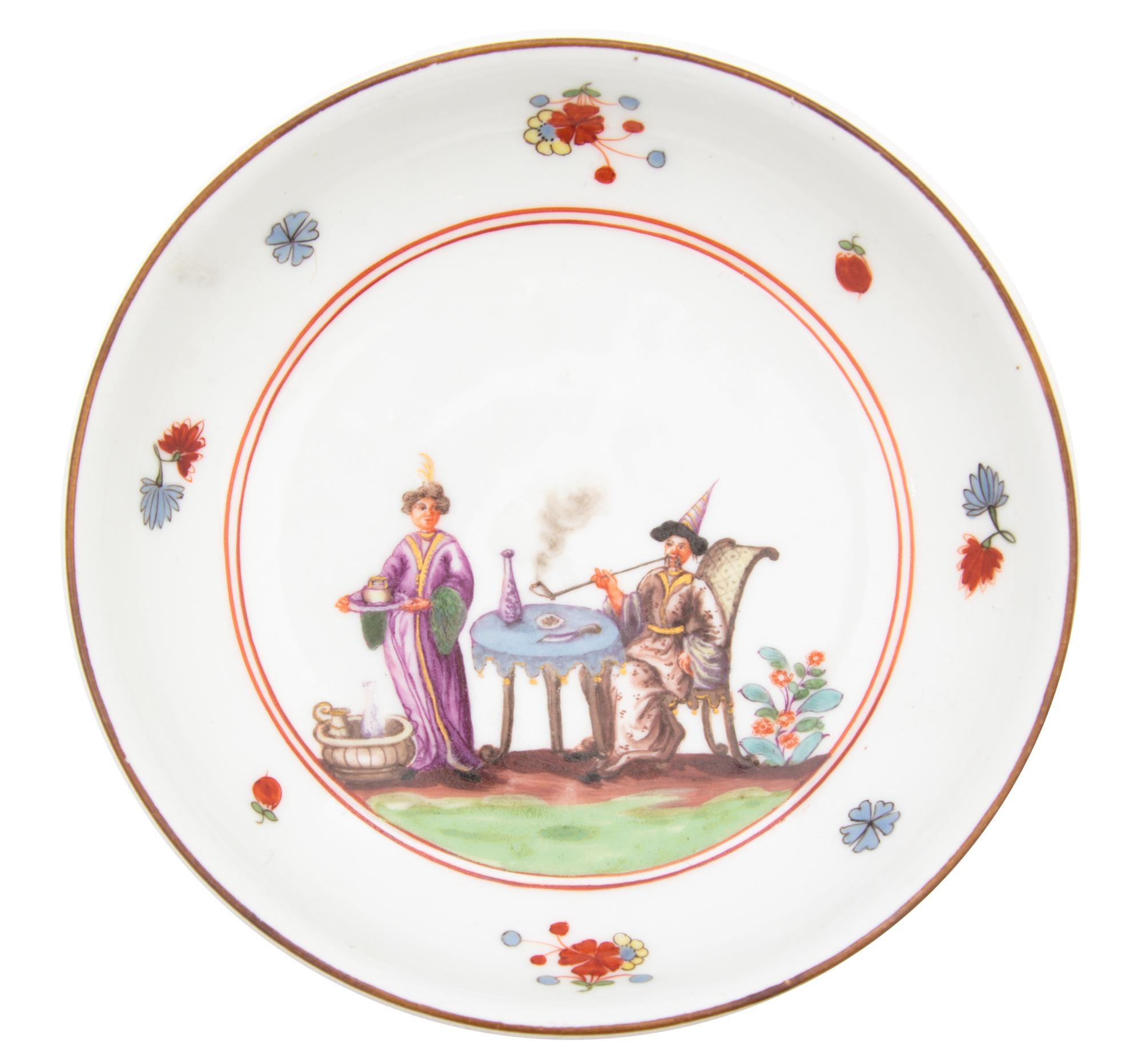 A Meissen Porcelain Tea Bowl and Saucer Diameter 3 inches. — CIRCA 1735