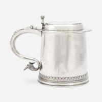 A silver covered tankard Peter Van Dyck (1684-1750), New York, NY, circa 1720