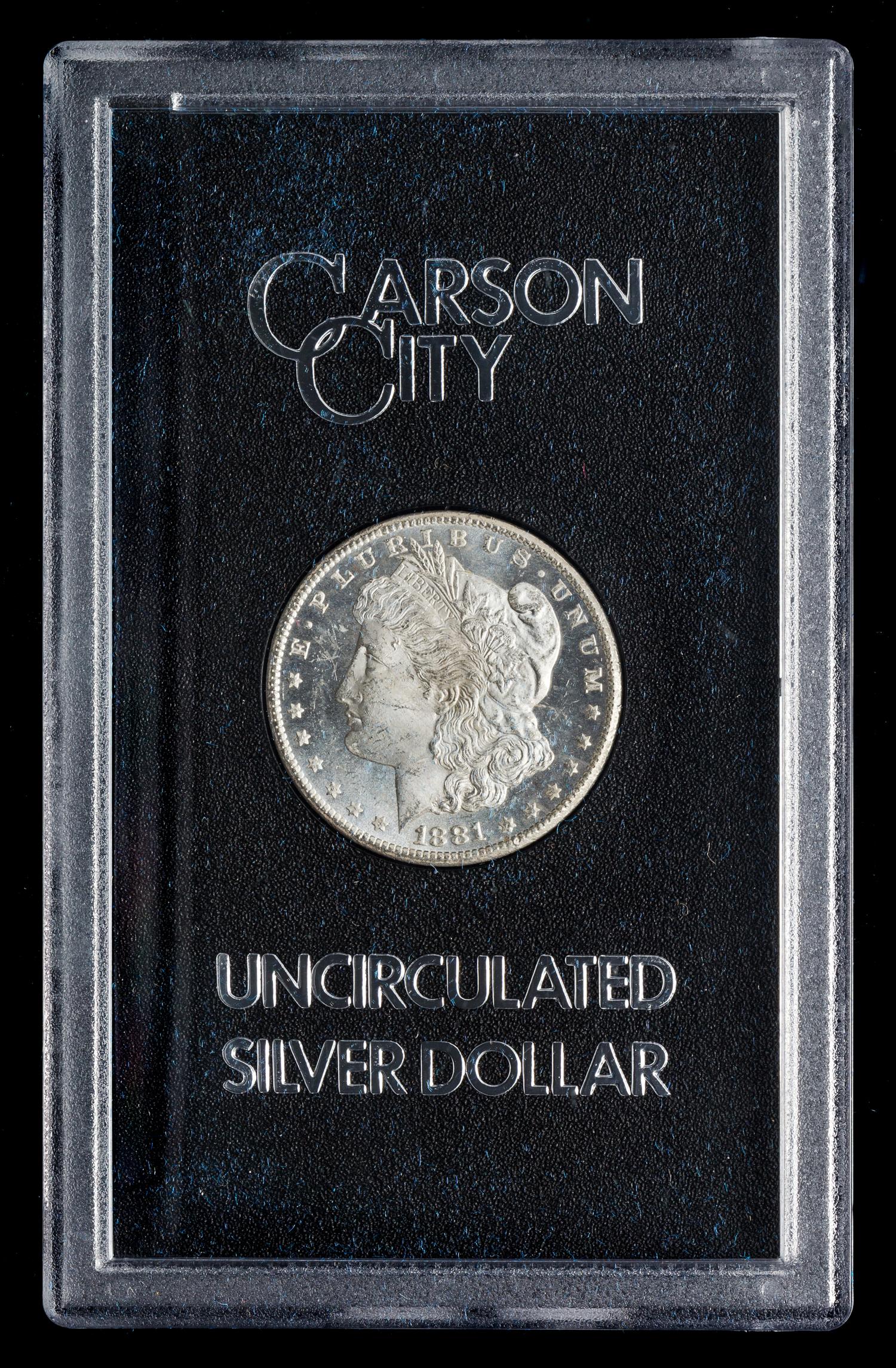 A United States 1881-CC GSA: Morgan Silver Dollar Coin