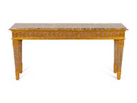 An Italian Directoire Style Parcel-Gilt Console Table — 20TH CENTURY