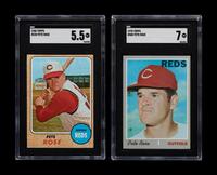 A Group of Graded Vintage Pete Rose Topps Baseball Cards,