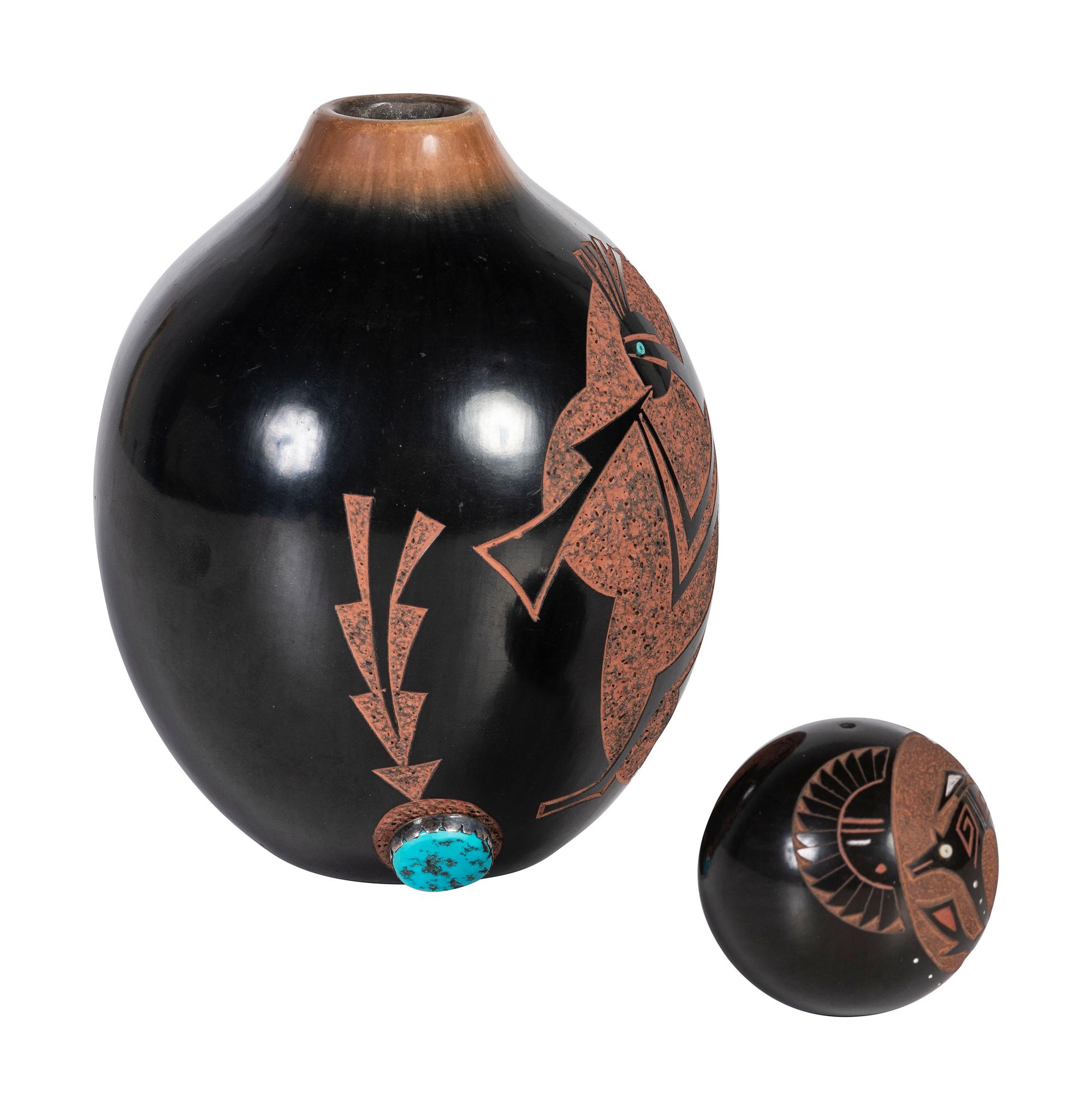 Santa Clara and San Ildefonso Pottery Jars