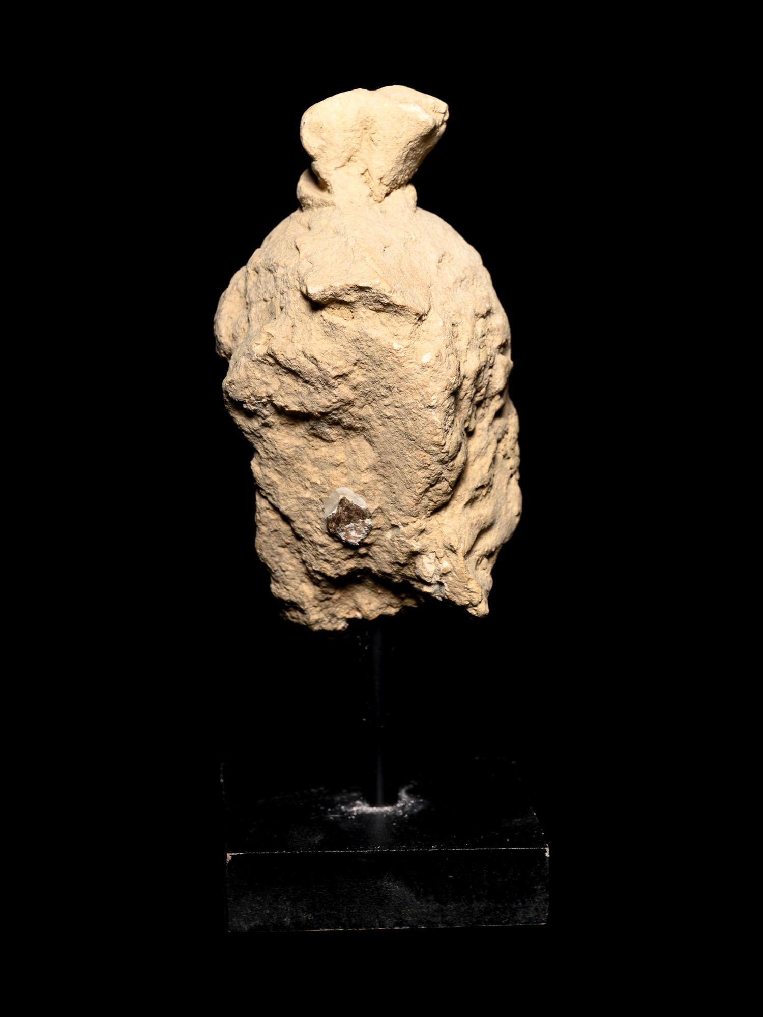 Four Gandharan Stucco Fragmented Heads