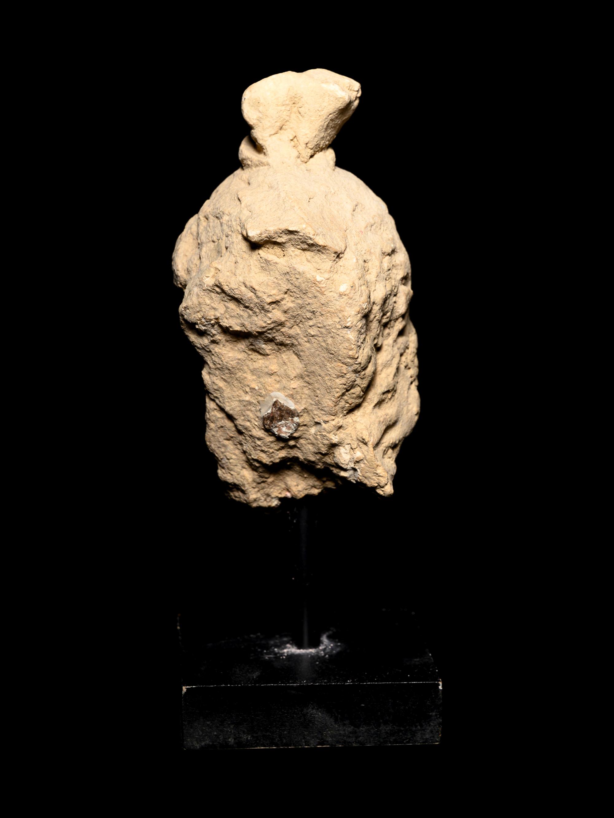 Four Gandharan Stucco Fragmented Heads