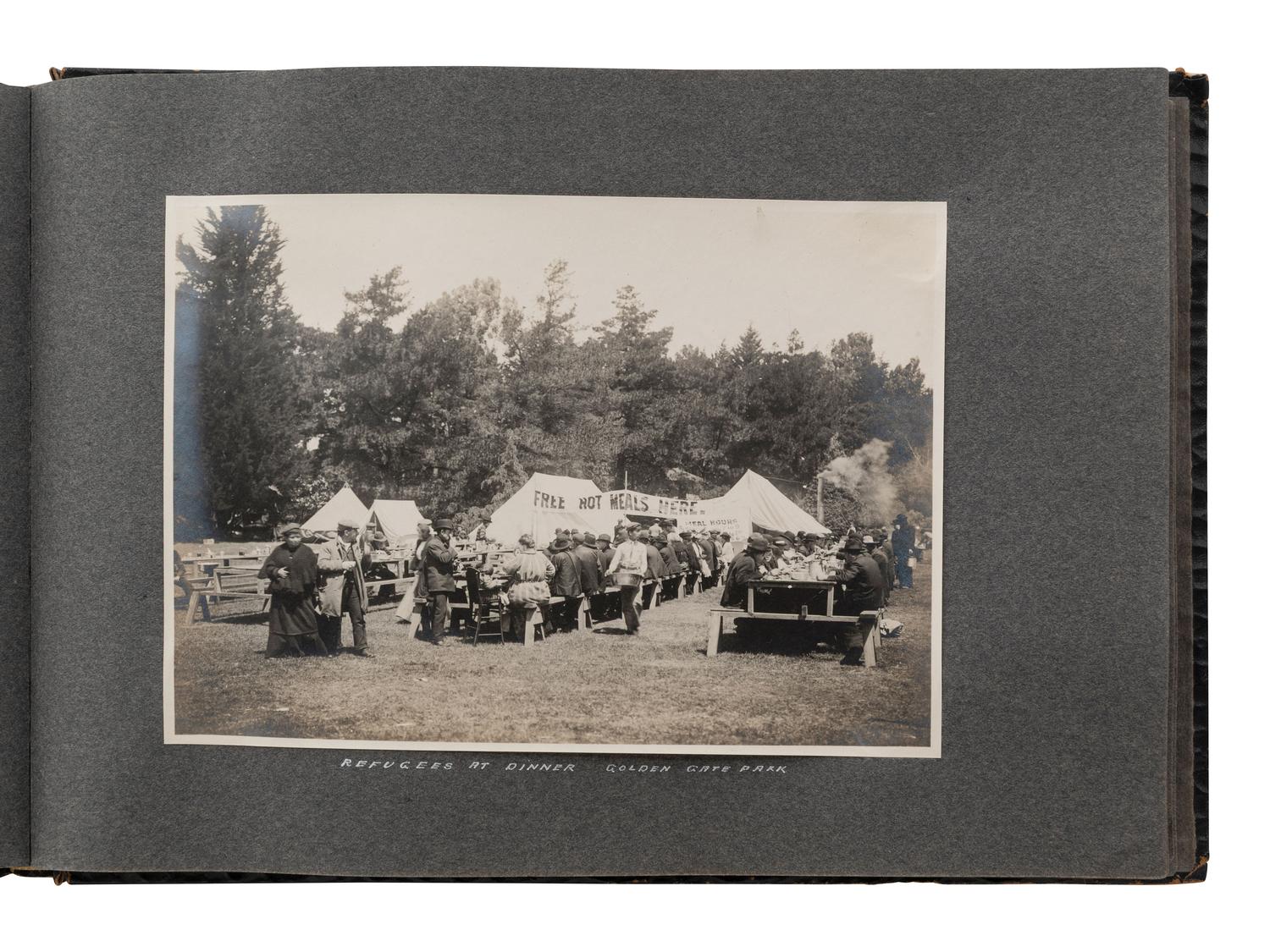 [EARLY PHOTOGRAPHY - CALIFORNIA]. Photo album documenting the San Francisco Earthquake of 1906.