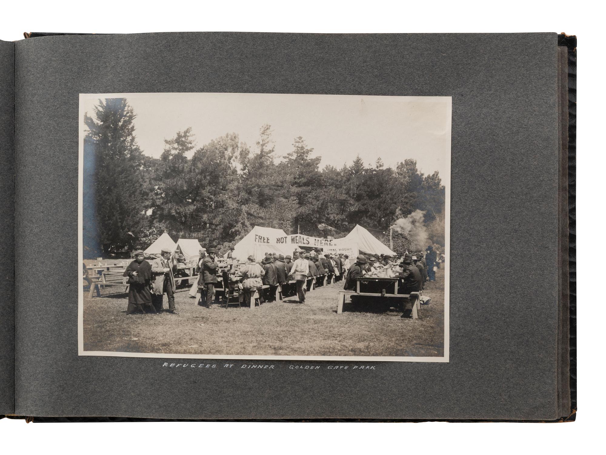 [EARLY PHOTOGRAPHY - CALIFORNIA]. Photo album documenting the San Francisco Earthquake of 1906.