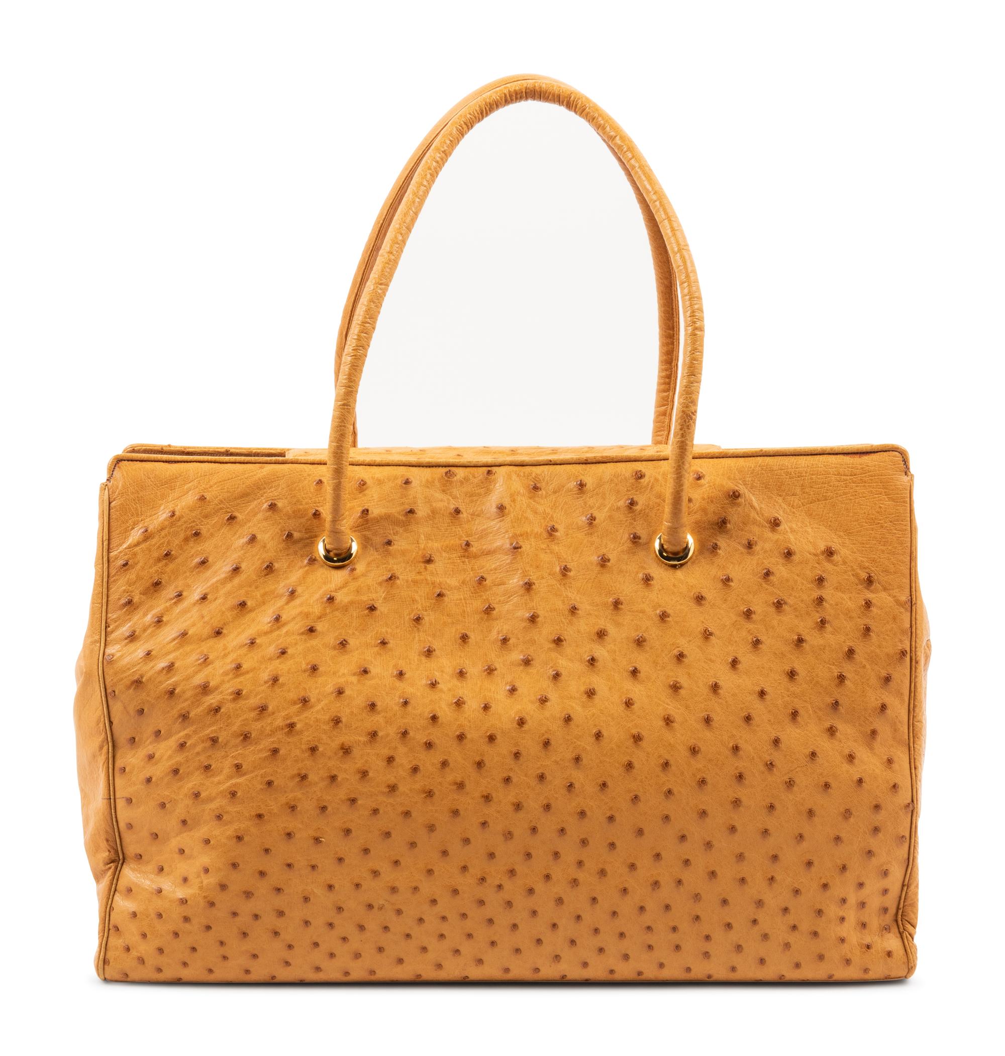 Judith Leiber Ostrich Tote Bag
