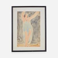 Abraham Walkowitz (American, 1878–1965) Isadora in Blue; together with a companion