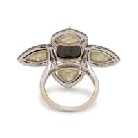 COLORED DIAMOND AND DIAMOND RING