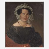American School (19th Century) Portrait of a Lady in a Bonnet
