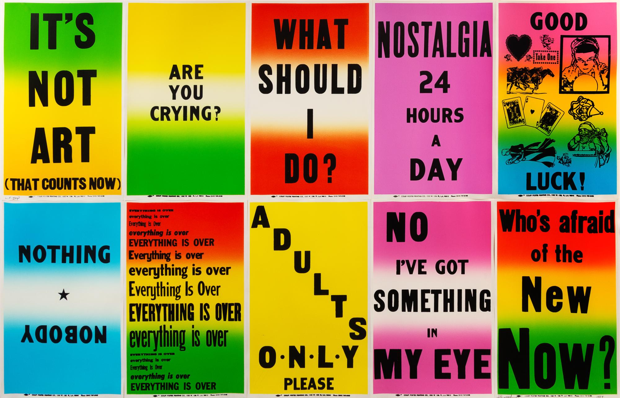 Allen Ruppersberg, (American, b. 1944), Preview Suite, 1988 (10 Works)