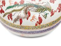 A Chinese Iron Red and Famille Rose 'Dragon' Box and Cover