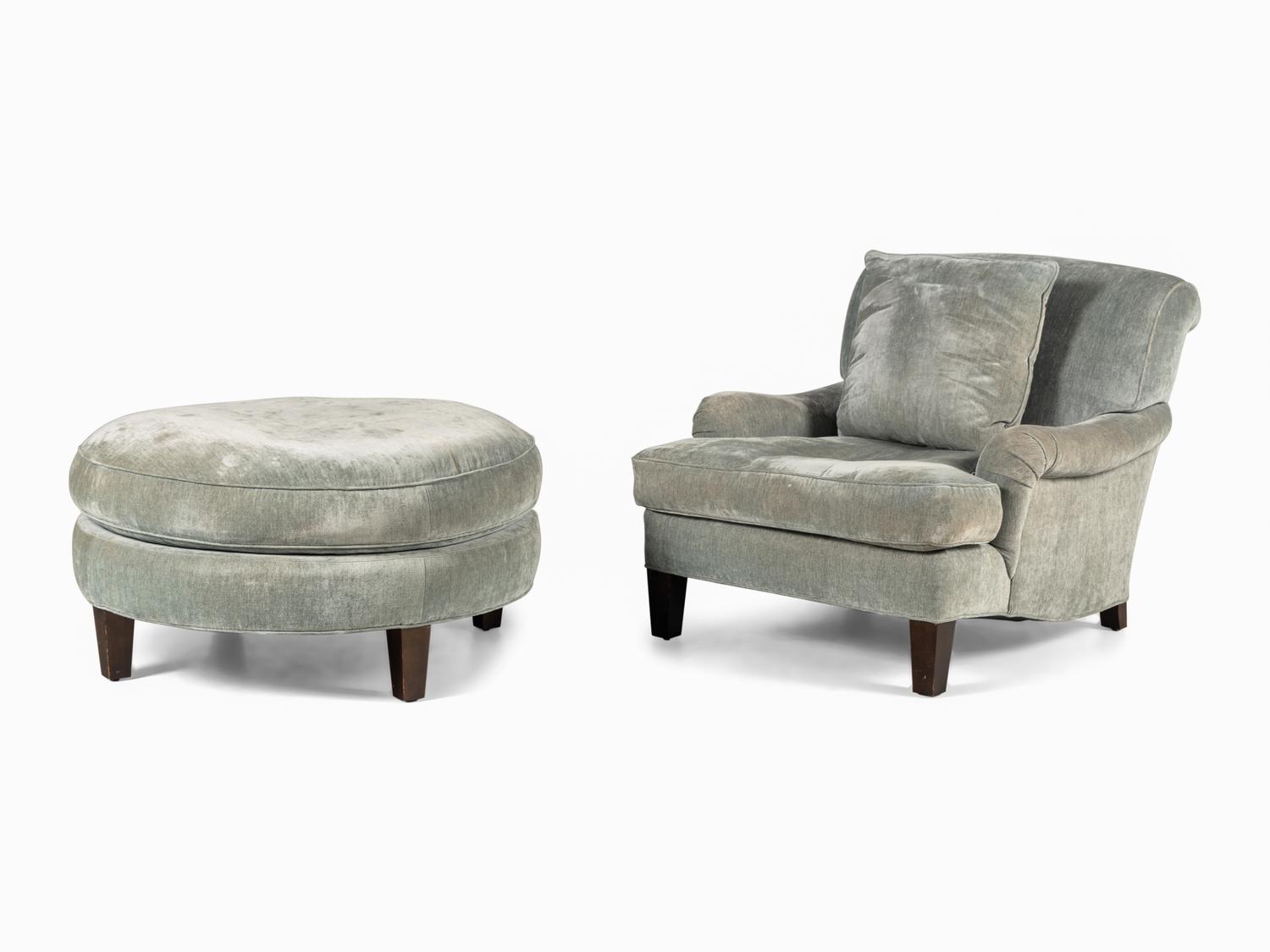 A Lounge Chair together with an Ottoman