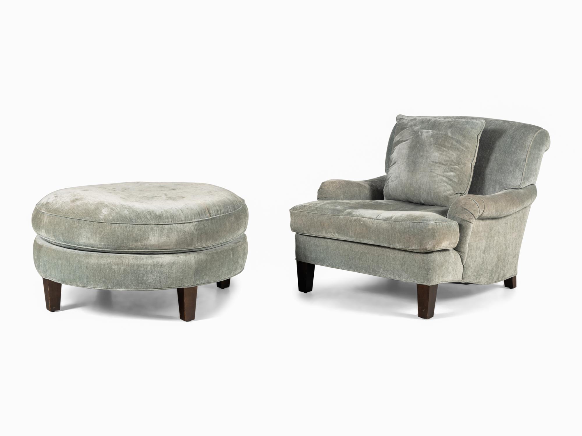 A Lounge Chair together with an Ottoman