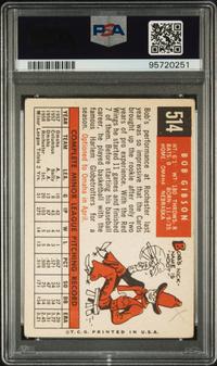 A 1959 Topps Bob Gibson Rookie Baseball Card No. 514 (PSA 2 MK GOOD)