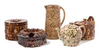 Five Bennington Stoneware Articles Height of tallest 9 1/2 inches. — AMERICAN, LATE 19th CENTURY
