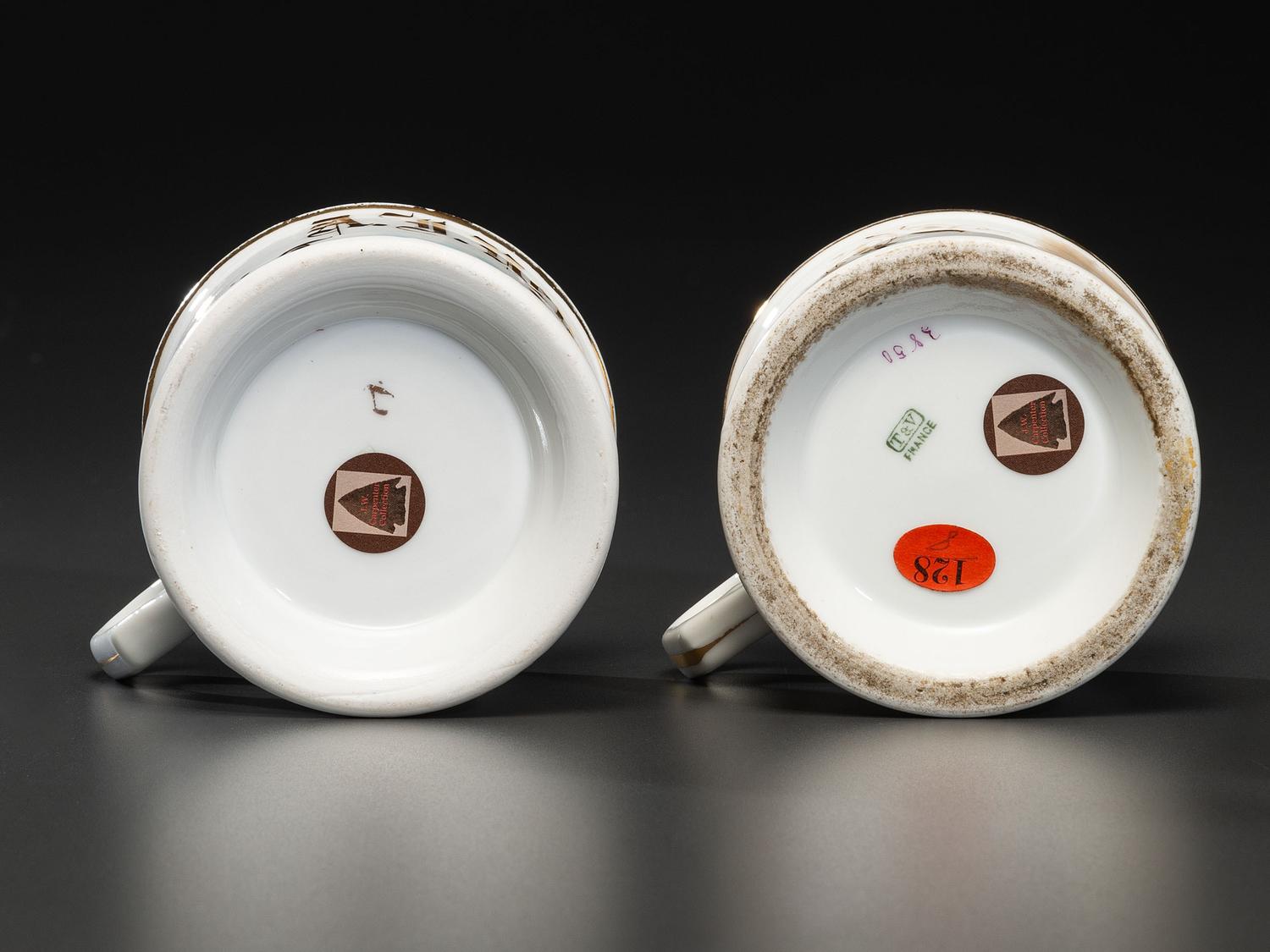 Two Tradesman's Porcelain Occupational Shaving Mugs