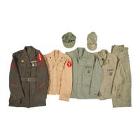 USMC HBT Uniform Group with Dress Jacket, Hats, Trousers
