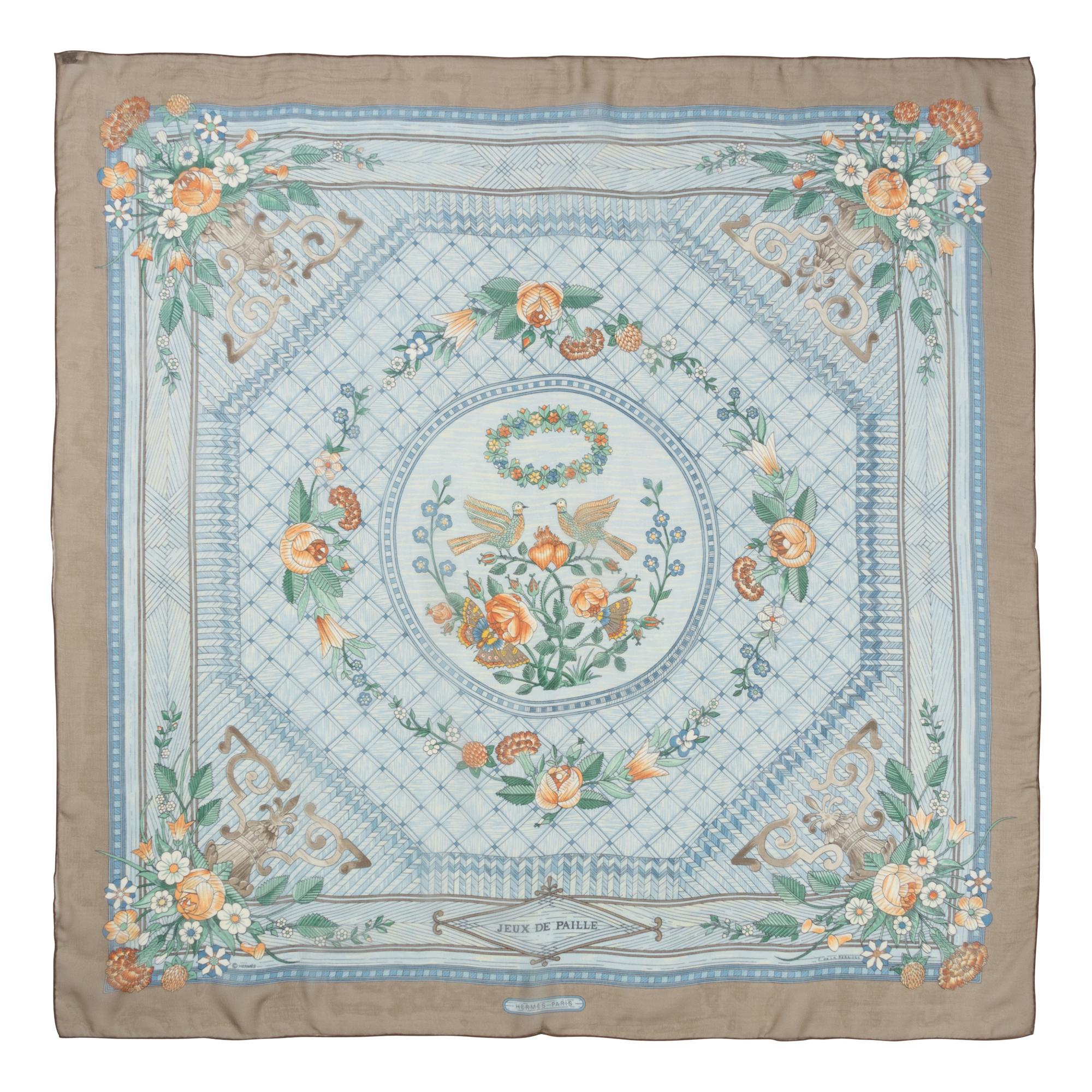 Three Hermès 90cm Silk Chiffon Scarves
