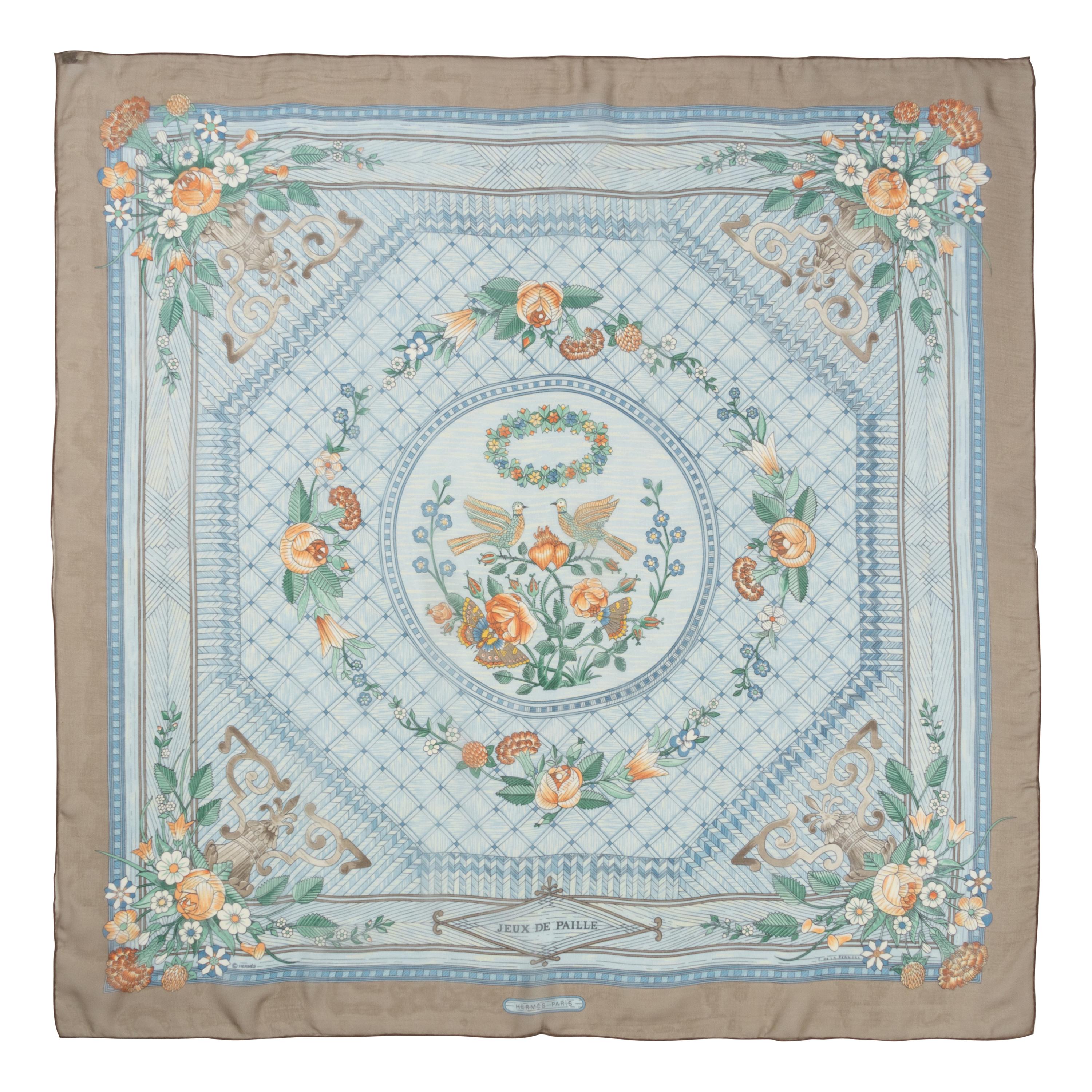 Three Hermès 90cm Silk Chiffon Scarves