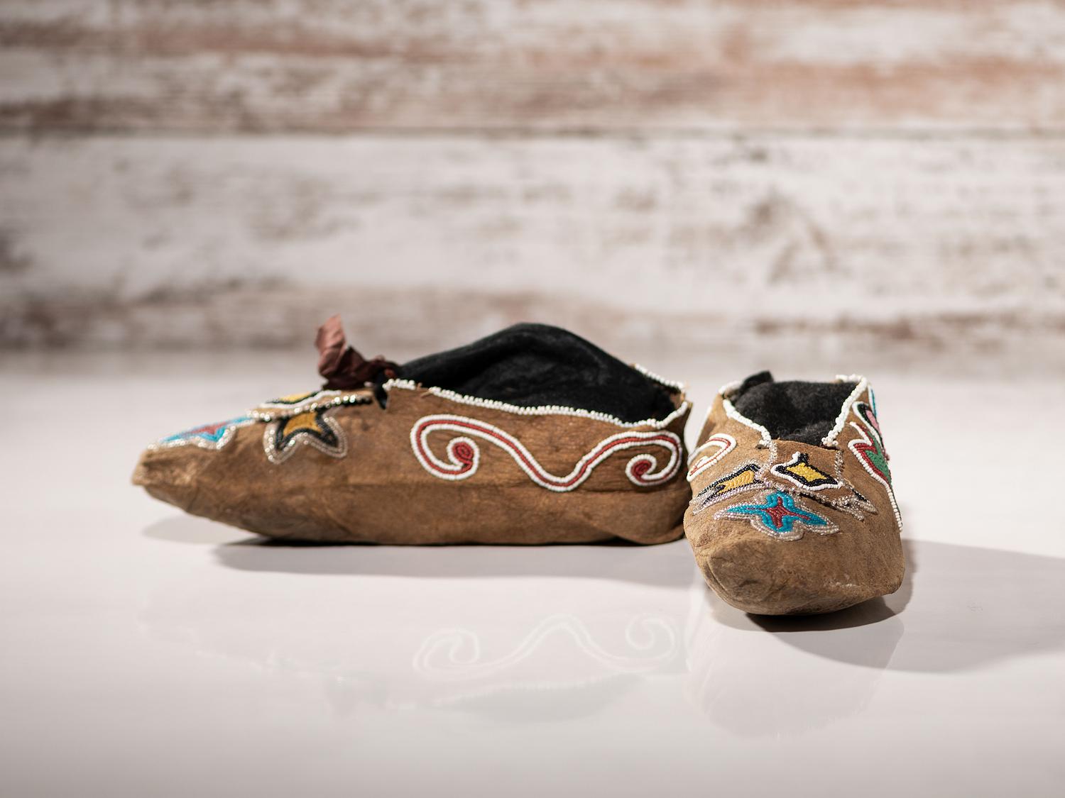 Prairie Beaded Hide Moccasins