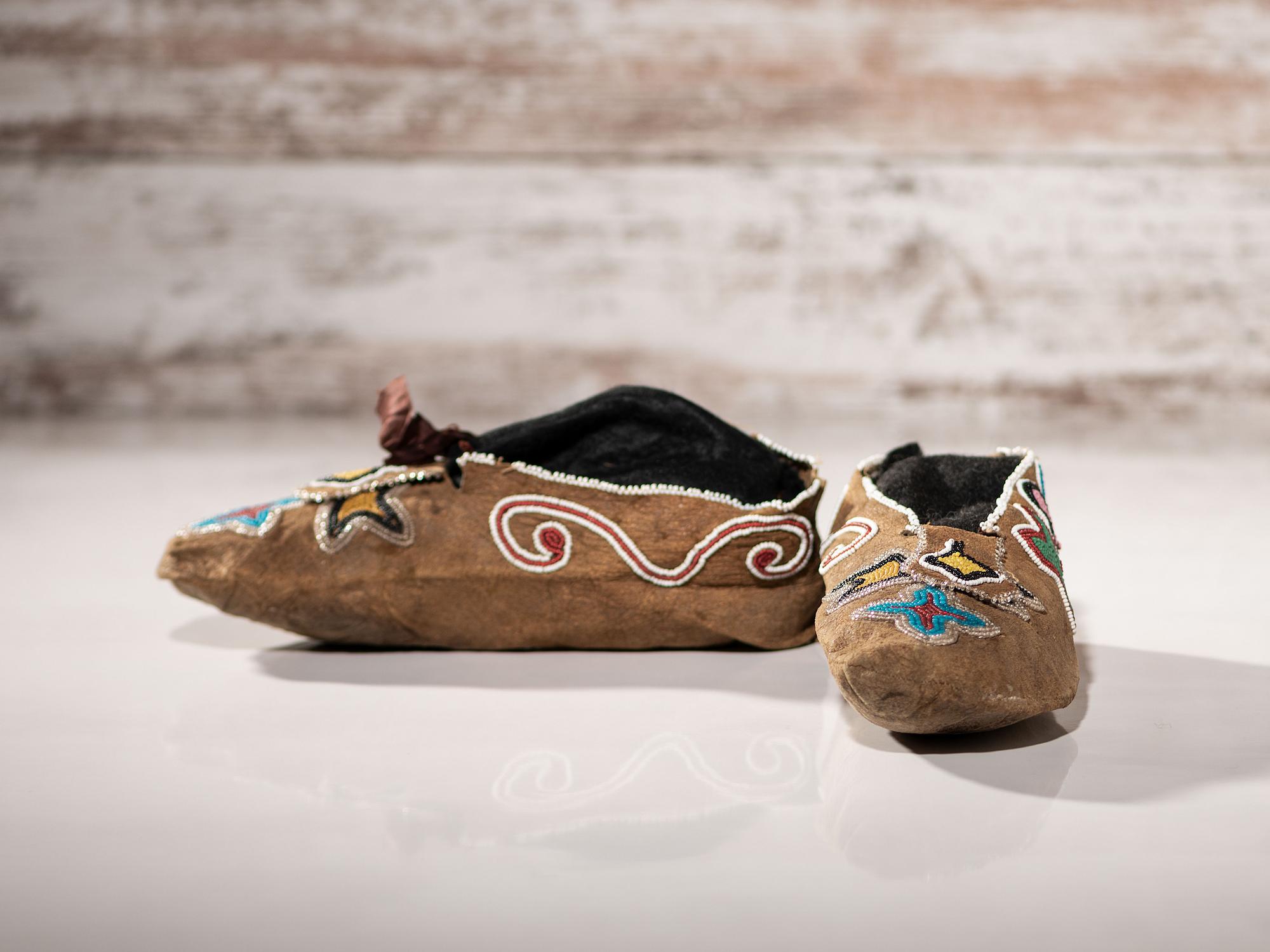 Prairie Beaded Hide Moccasins
