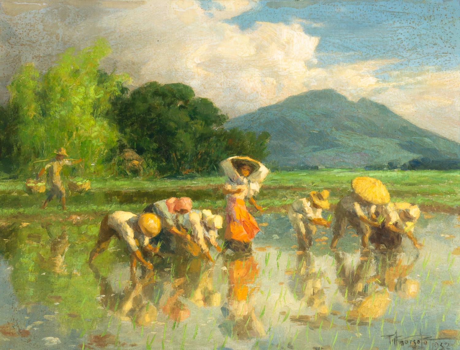 Workers in Rice Field , 1952