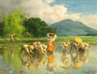 Workers in Rice Field , 1952