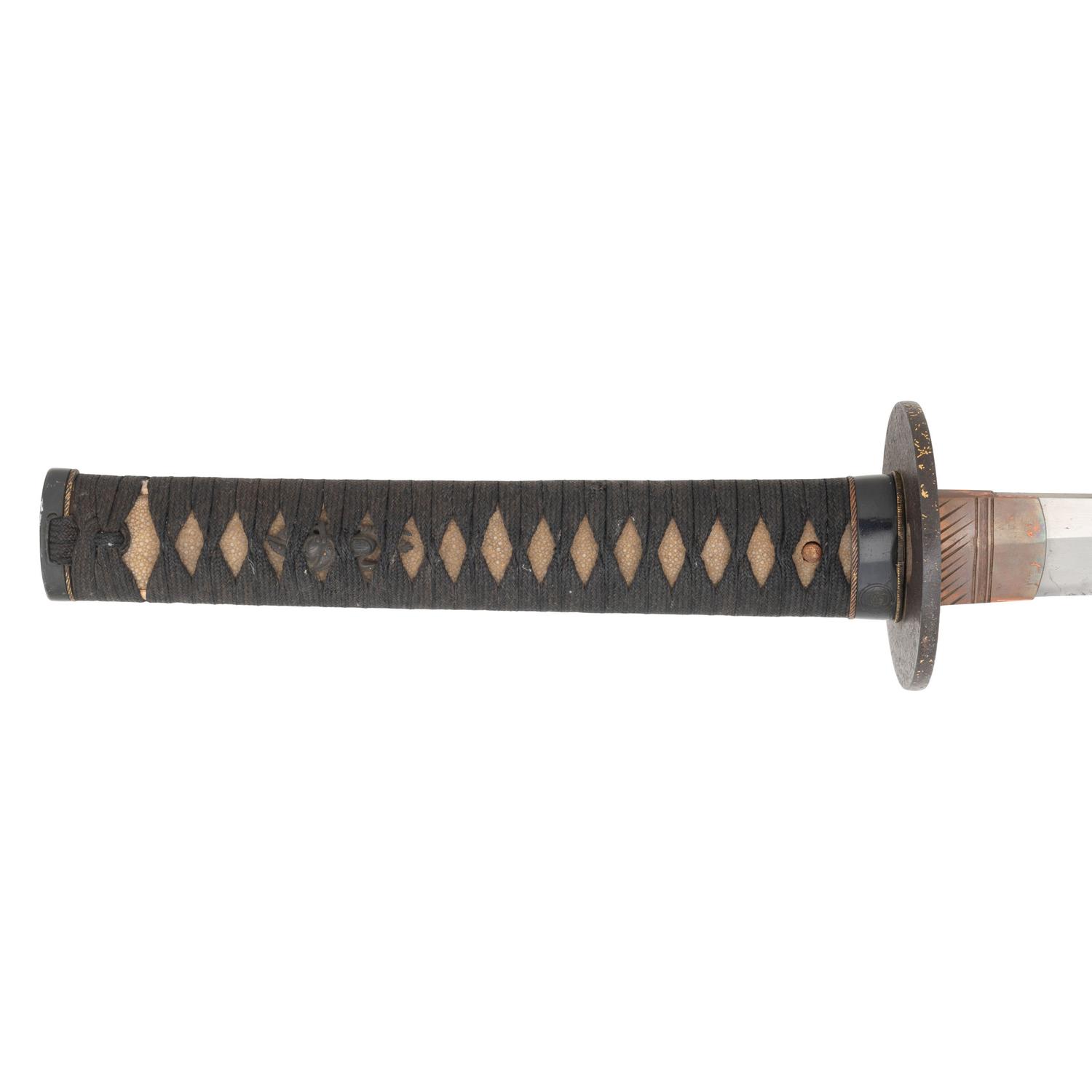 Shin Shinto Wakizashi with Martial Leather Wrapped Scabbard