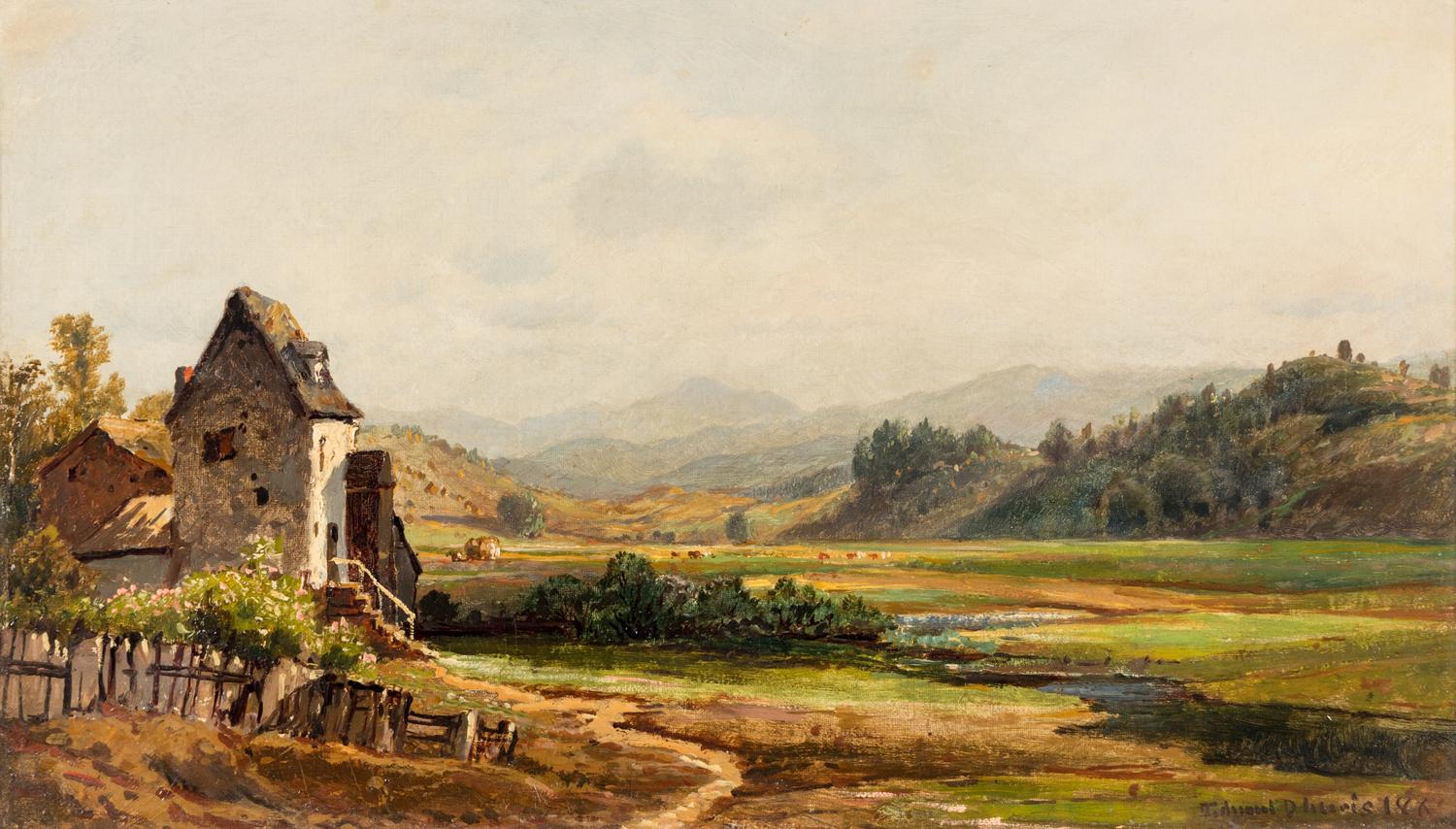 Pastoral Farm Scene