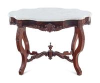 A Victorian Mahogany Marble-Top Table