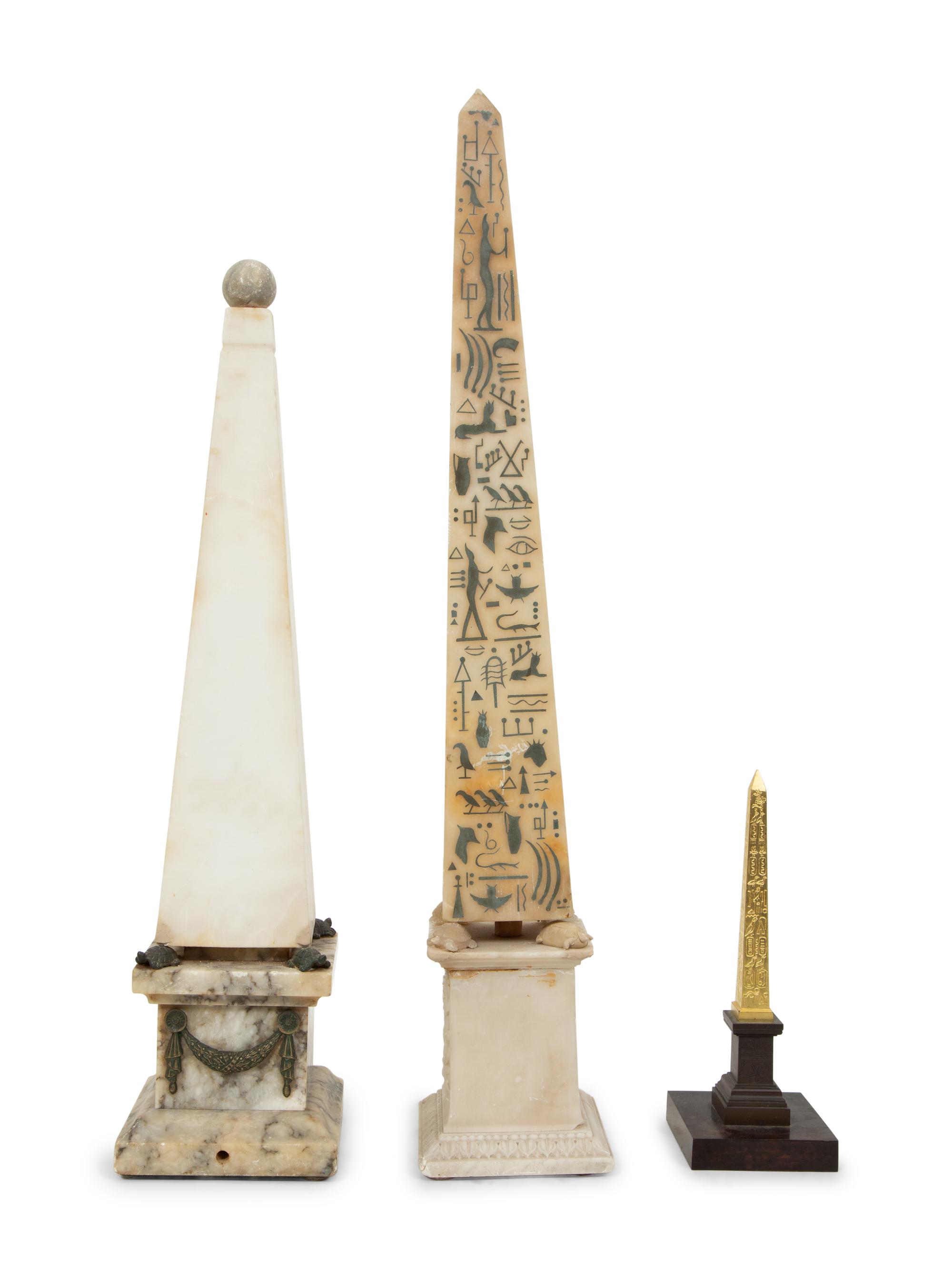 A Group of Three Obelisks