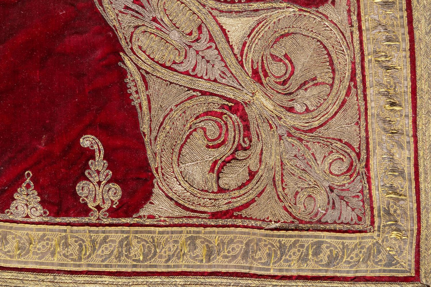 A Metallic Thread Embroidered Robe